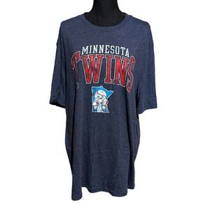 Minnesota Twins Baseball MLB Genuine Merchandise Blue Gray Fan T-Shirt XL